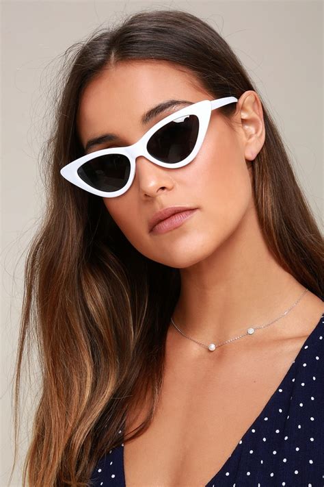 celine sonnenbrille cat eye weiss|WOMEN'S LUXURY WHITE CAT EYE SUNGLASSES .